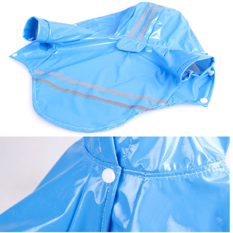 Pet Raincoat Cat Clothes PU Reflective Dog Hooded Raincoat, Size:M