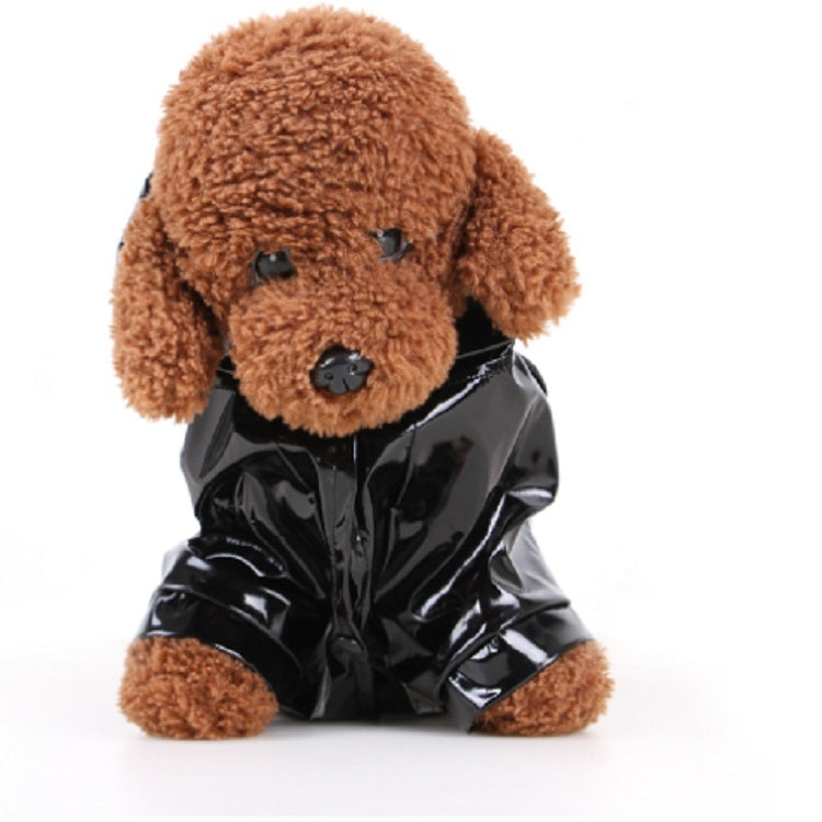 Pet Raincoat Cat Clothes PU Reflective Dog Hooded Raincoat, Size:XL