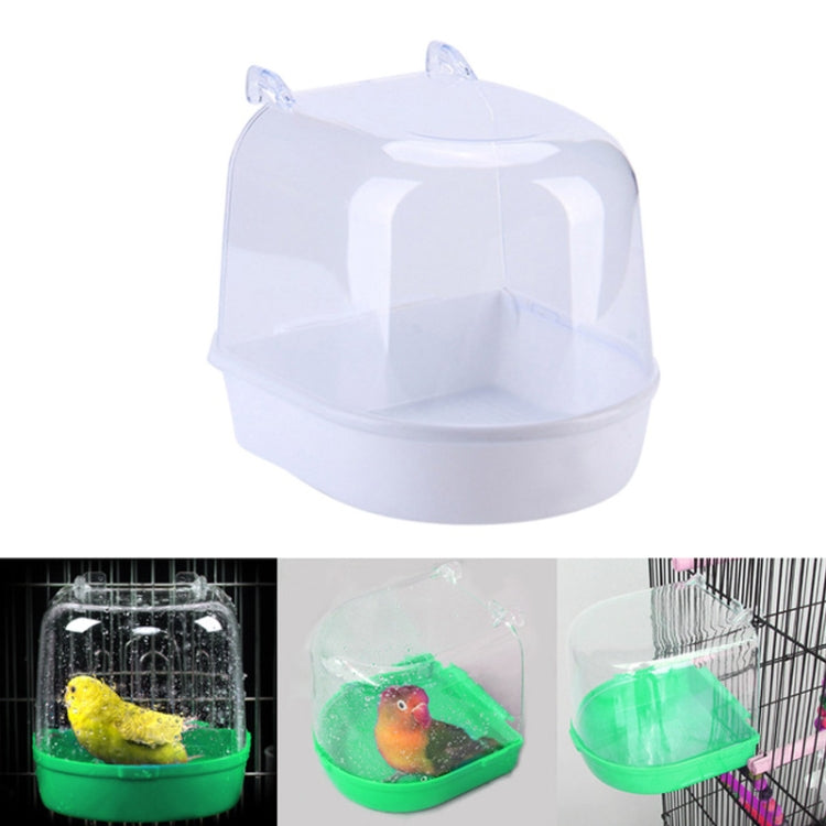 Parrot Bird Bathtub Pet Standing Bin Wash Space Parrot Bathing Supplies(White)