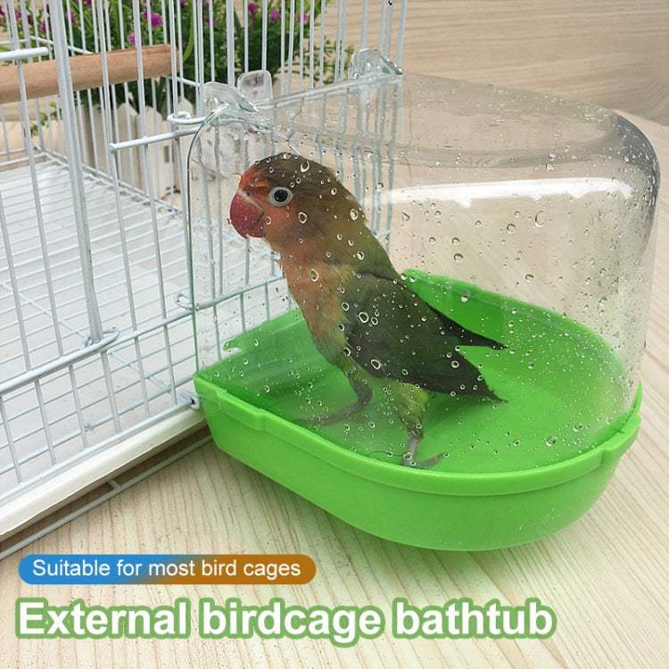Parrot Bird Bathtub Pet Standing Bin Wash Space Parrot Bathing Supplies(White)