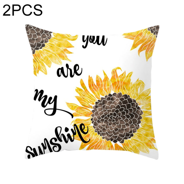 2 PCS 45x45cm Yellow Striped Pillowcase Geometric Throw Cushion Pillow Cover Printing Cushion Pillow Case Bedroom Office