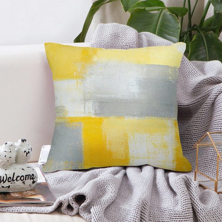 2 PCS 45x45cm Yellow Striped Pillowcase Geometric Throw Cushion Pillow Cover Printing Cushion Pillow Case Bedroom Office
