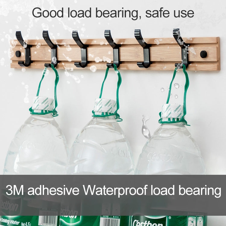 Fashion Wooden Free Punching Hook Coat Rack Hanger Hook for Bedroom Living Room or Wardrobe, Size:5 Hooks