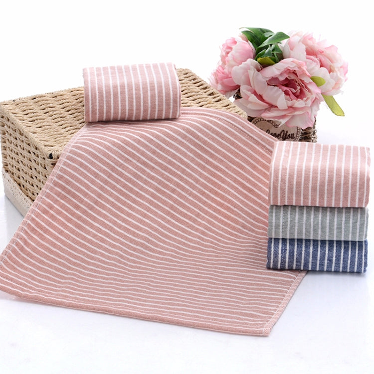 3 PCS Striped Microfiber Square Face Towels Absorbent(Pink)