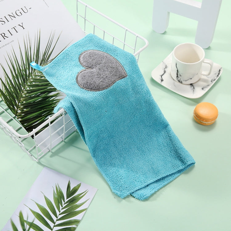Kitchen Cute Love Heart Pattern Soft Hand Towel Cleaning Dish Microfiber Wipe Table Cloth