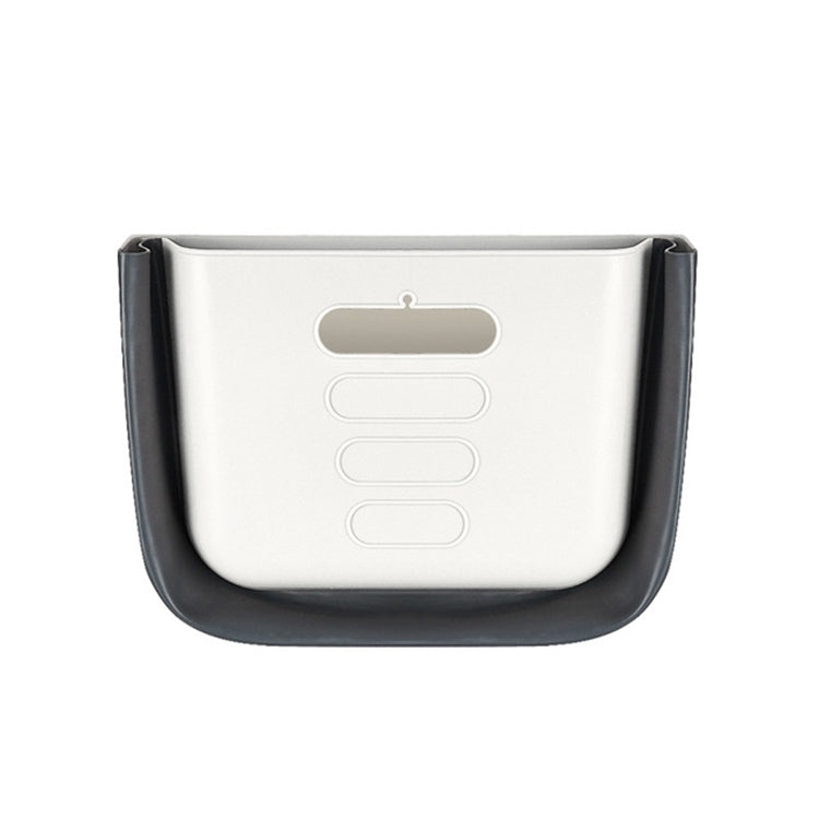 Cabinet Door Kitchen Household Plastic Wall-mounted Folding Sanitary Trash Can(White)