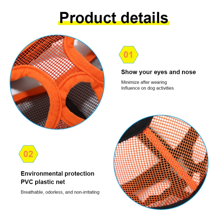 Pet Bulldog Mouth Cover Mask Pet Supplies,Full Net Cover Version, Size:XXS