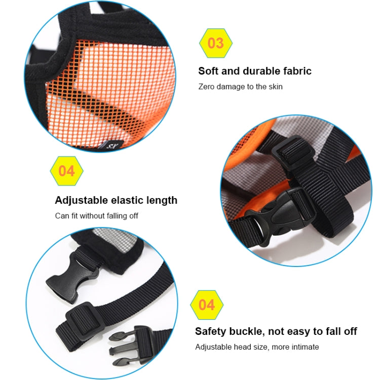 Pet Bulldog Mouth Cover Mask Pet Supplies,Full Net Cover Version, Size:S