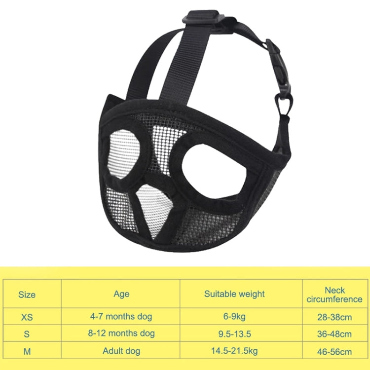 Pet Bulldog Mouth Cover Mask Pet Supplies,Full Net Cover Version, Size:S