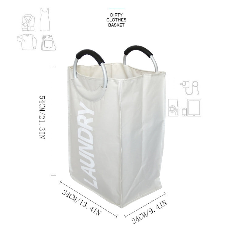 Single Grid Portable Dual Layers Oxford Dirty Cloth Basket Large Waterproof Clothes Laundry Bag