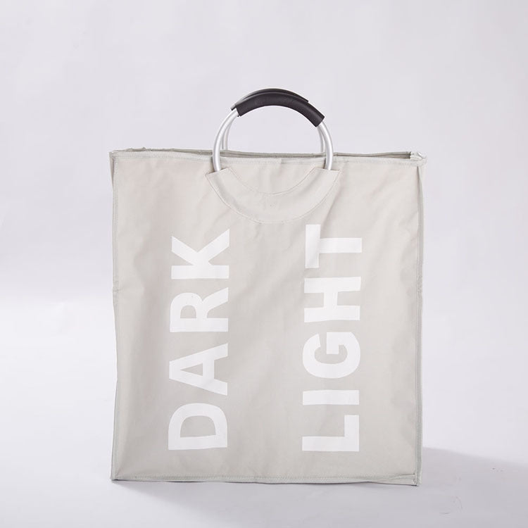 Double Grids Portable Dual Layers Oxford Dirty Cloth Basket Large Waterproof Clothes Laundry Bag