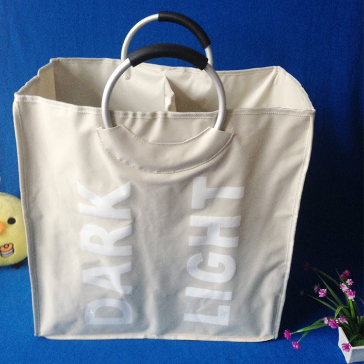 Double Grids Portable Dual Layers Oxford Dirty Cloth Basket Large Waterproof Clothes Laundry Bag