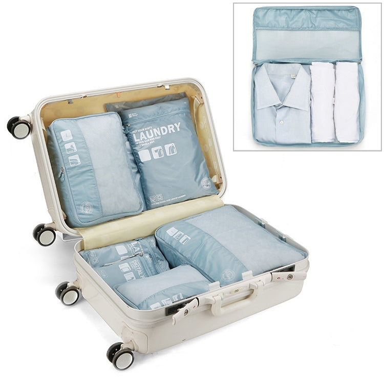 7 in 1 Packing Cube Travel Storage Bags Unisex Portable Large Capacity Clothing Cosmetics Sorting Pouch Organizer