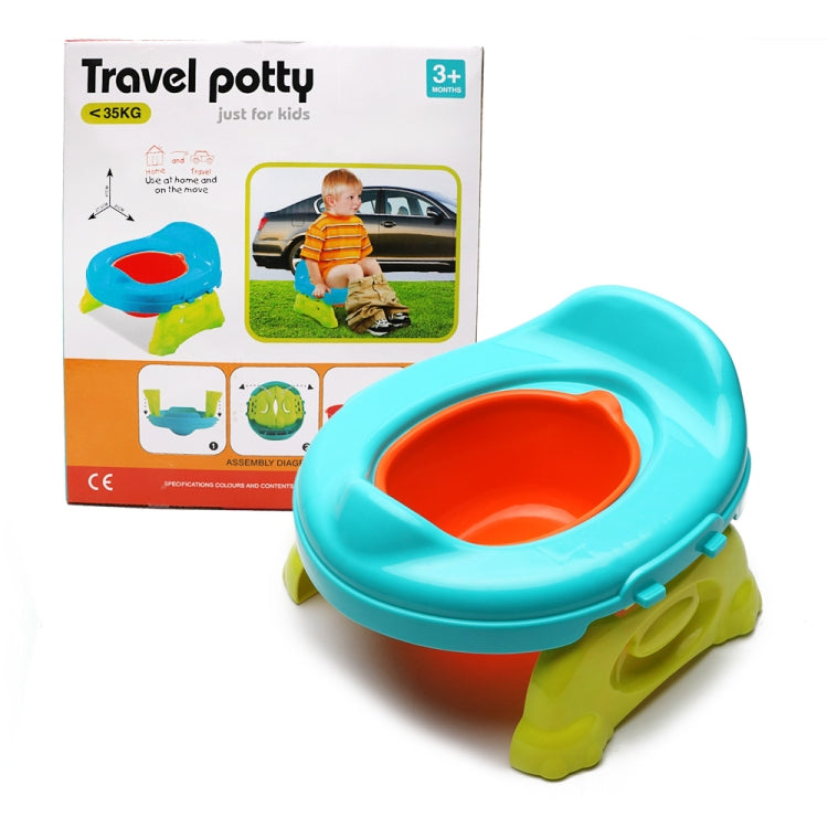 Children Portable Mini Toilet Bedpan Travel Potty With Removable Bowl(Blue)