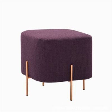 Nordic Home Fabric Metal Shoe Bench Simple Creative Square Small Stool Sofa Bench