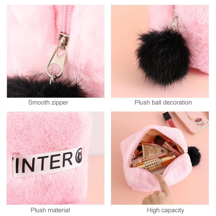 Cute Plush Pencil Case Pen Bag Makeup Bag School Supplie Stationery
