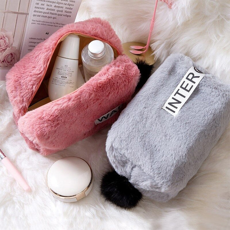 Cute Plush Pencil Case Pen Bag Makeup Bag School Supplie Stationery