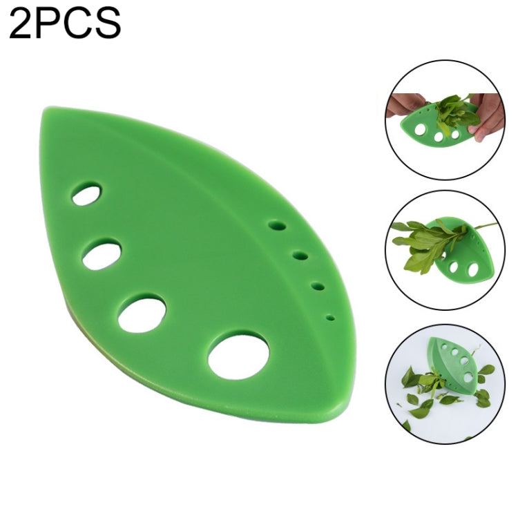 2 PCS Creative Vegetables Cutter Leaves Separator Multi-Functional Kitchen Tools(Green)