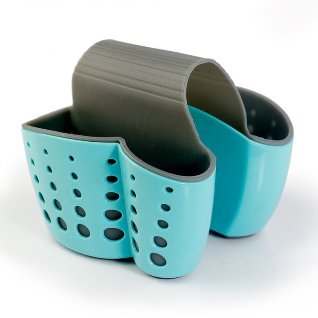 Kitchen Plastic Storage Baskets Drain Sponge Drainage Rack Hanging Bag