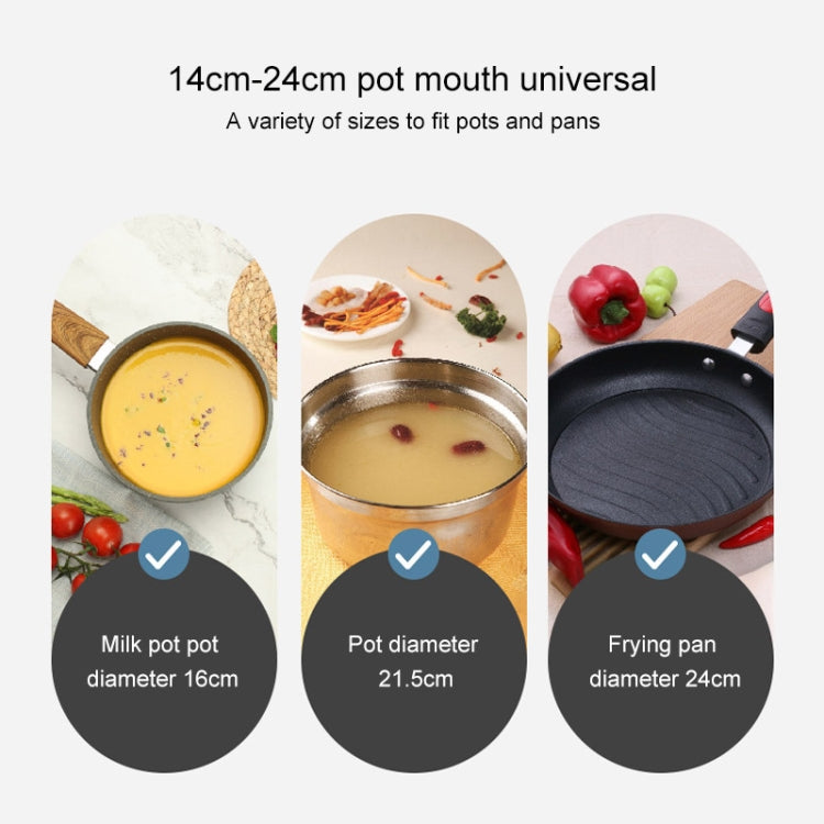 Silicone Anti-spill Pot Lid High Temperature Resistant Splash-proof Anti-boiling Thickened Casserole Lid Petal Fresh Cover, Size: 32.5x27cm