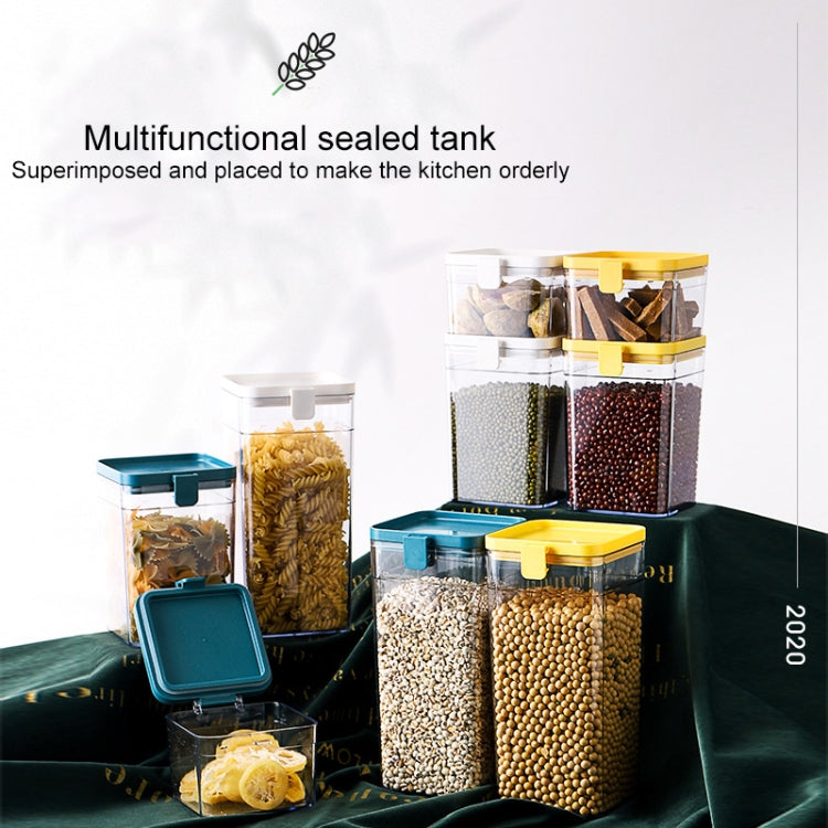 Plastic Sealed Cans Refrigerator Fresh-keeping Box Kitchen Moisture-proof Storage Cans Grains Storage Box Random Color Delivery, Capacity:1000ml