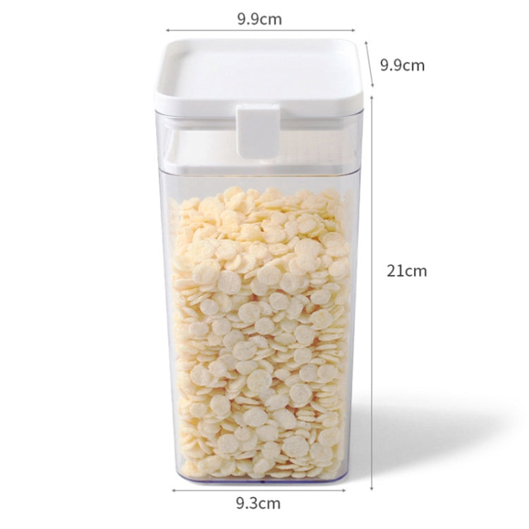 Plastic Sealed Cans Refrigerator Fresh-keeping Box Kitchen Moisture-proof Storage Cans Grains Storage Box Random Color Delivery, Capacity:1600ml