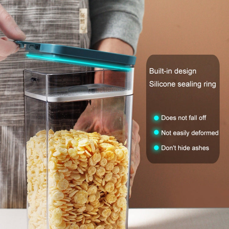 Plastic Sealed Cans Refrigerator Fresh-keeping Box Kitchen Moisture-proof Storage Cans Grains Storage Box Random Color Delivery, Capacity:1600ml