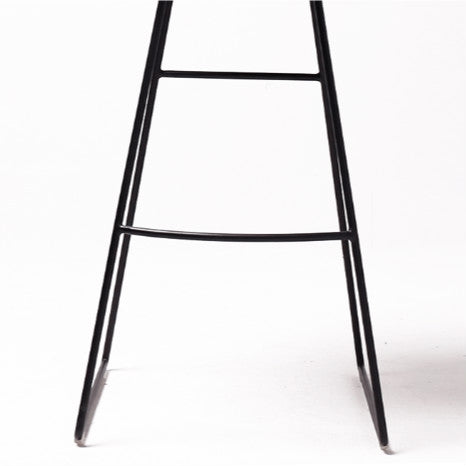 Nordic Design Upholstered PU Leather Pad Metal Base Room Counter Bar Stool(Coffee)