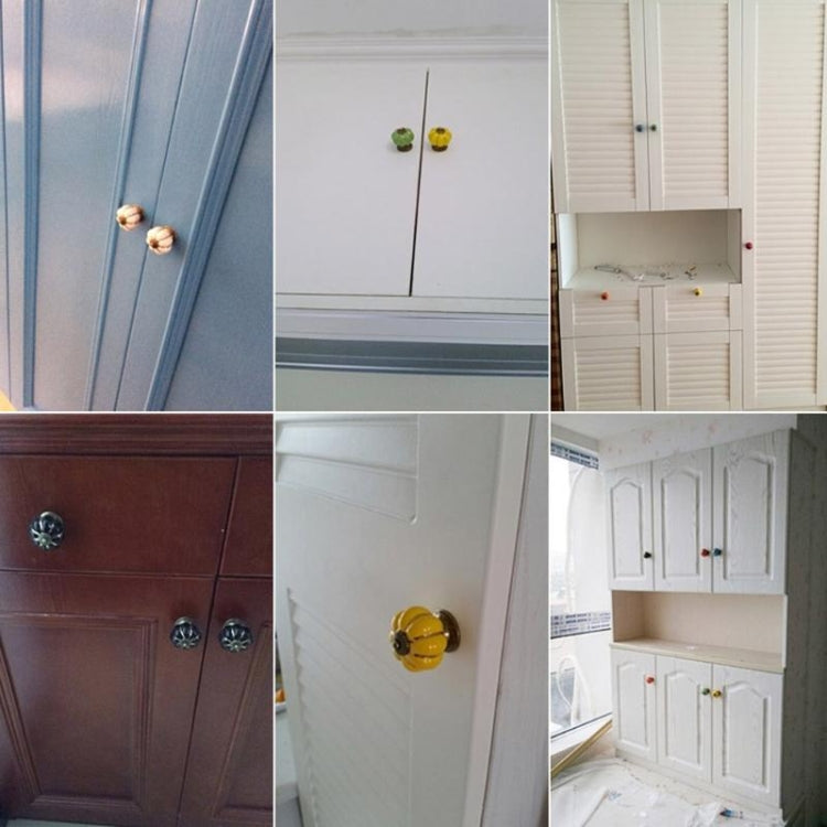 Pastoralism Pumpkin Ceramic Knob Kitchen Ceramic Door Cabinets Cupboard handles