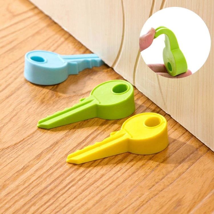 10 PCS Creative Key Silicone Door Resistance Windproof Door Stop Child Baby Anti-pinch Security Crash Pad(Blue)