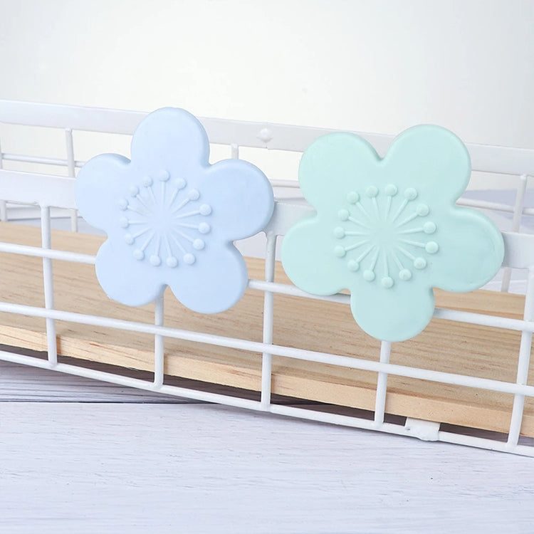 2 PCS Practical Silicone Cherry Blossom Shape Wall Protector Door Handle Crash Pad Furniture Accessories
