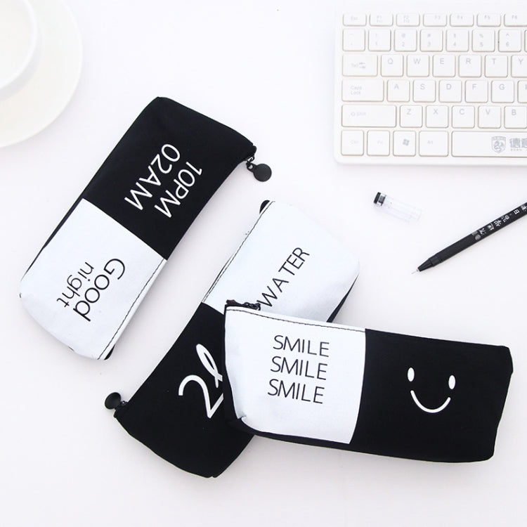 Cute Black White Pencil Case Stationery Pouch Office School Supplies