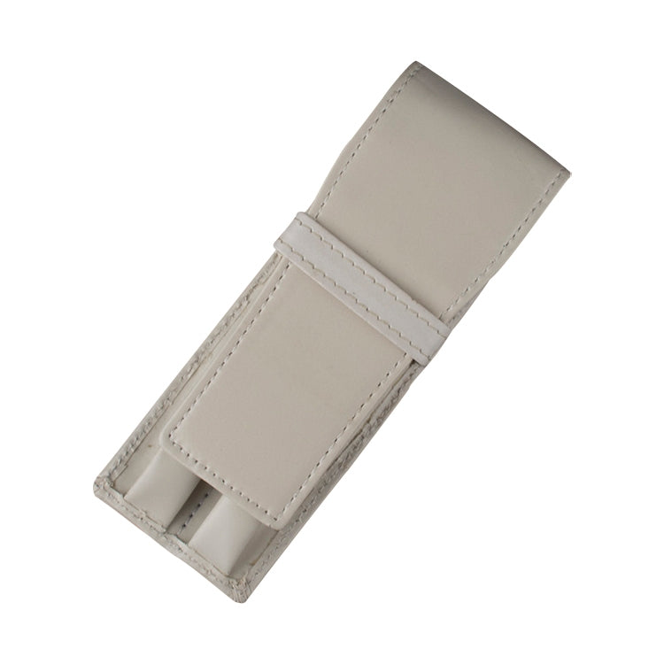 Double Pen Case Roller Pen Case Birthday Present Business Office Accessories(White)