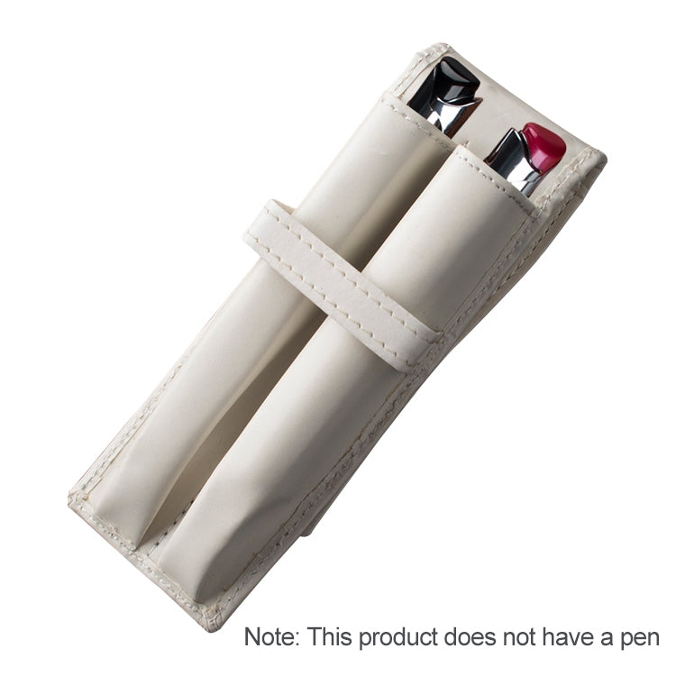 Double Pen Case Roller Pen Case Birthday Present Business Office Accessories(White)