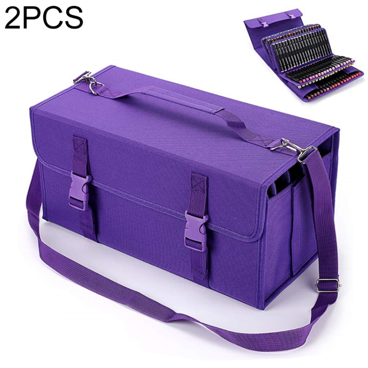 2 PCS Mark Touch Pen Bag Sketch Storage Bag Holders Painting Bag, Size:120 color pencil case