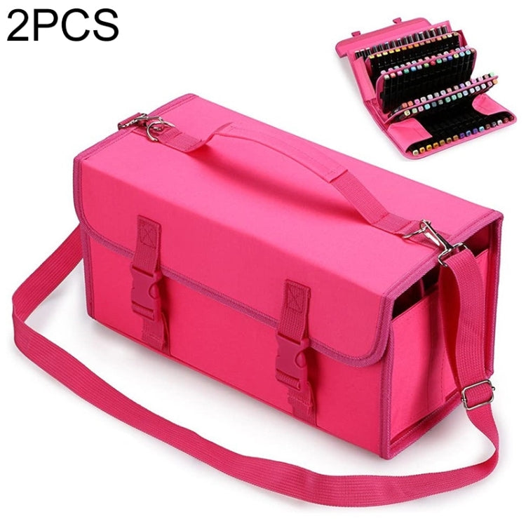 2 PCS Mark Touch Pen Bag Sketch Storage Bag Holders Painting Bag, Size:168 color pencil case