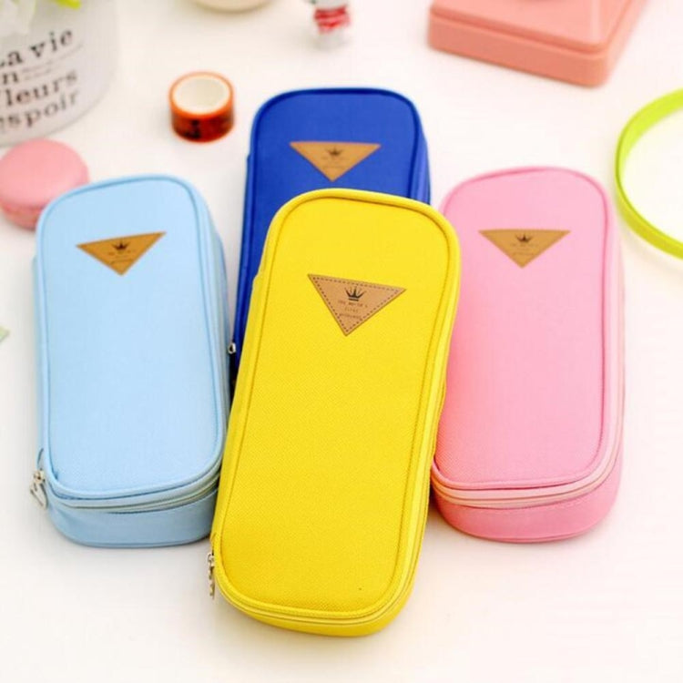 Rectangle Flip Design Pinkycolor Pen Box Pencil Pouch Student Office Stationery Zipper Bag