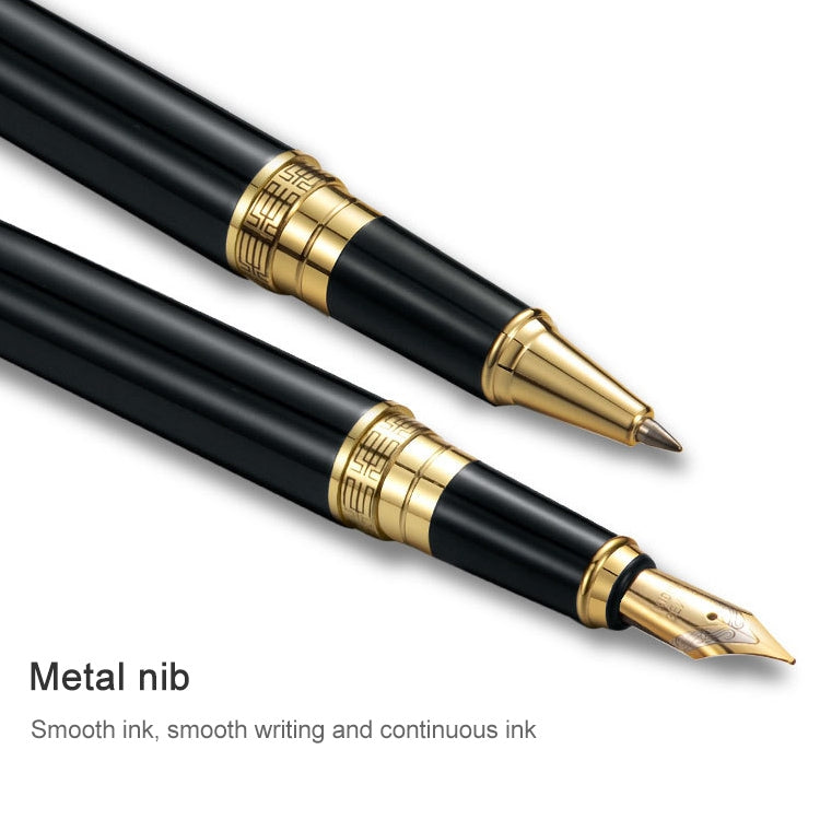 Office Gift Elegant Upscale Golden Metal Classical Piece Ballpoint Pens Roller Ball Pen, Type:Ballpoint Pen