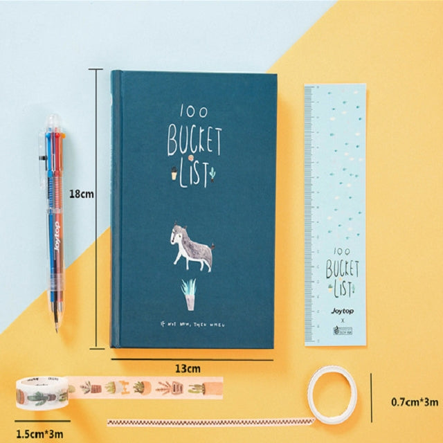 Planner Agenda Scheduler Notebook Stationery Gift with Pen & Stickers