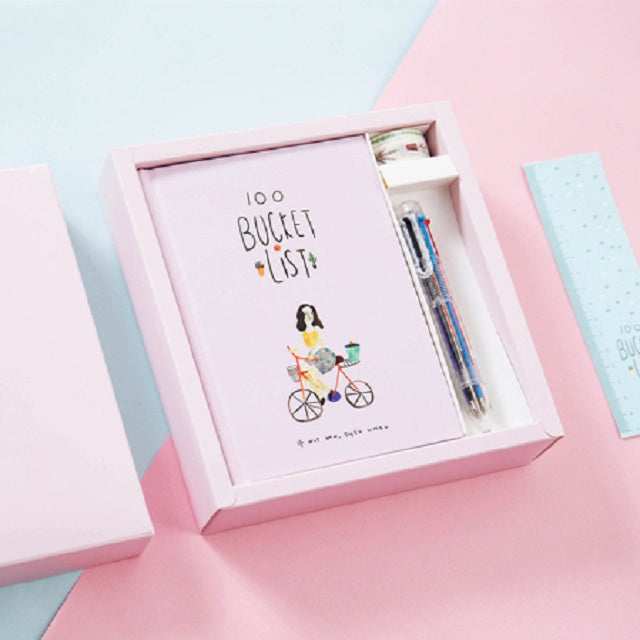 Planner Agenda Scheduler Notebook Stationery Gift with Pen & Stickers