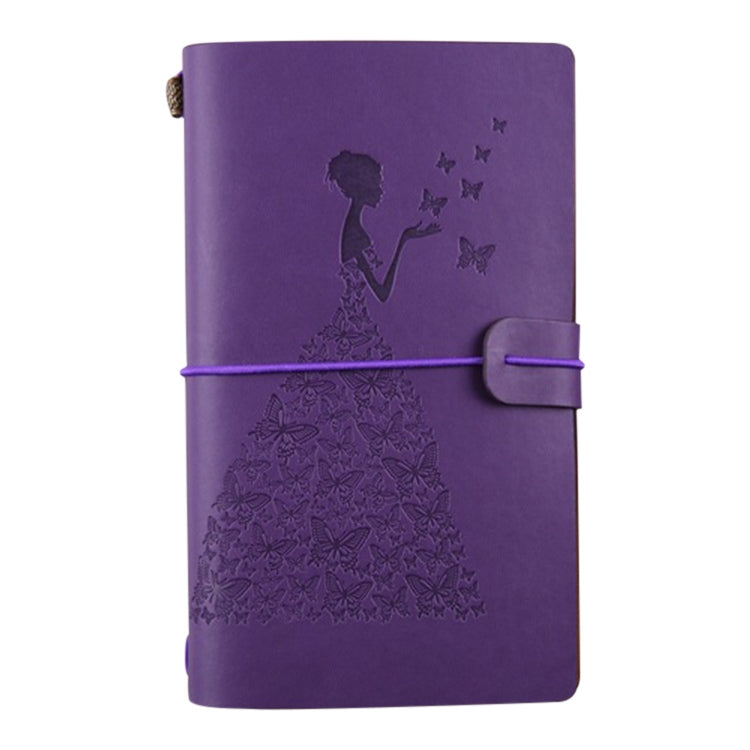 BSD020 Pretty Butterfly Lady Vintage Travelers Notebook Diary Notepad PU Leather Literature Journal Planners School Stationery