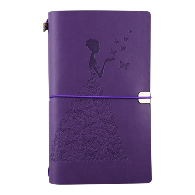 BSD020 Pretty Butterfly Lady Vintage Travelers Notebook Diary Notepad PU Leather Literature Journal Planners School Stationery