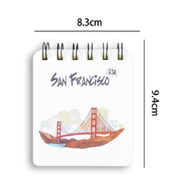 10 PCS 4F-NB Creative Coil Pocket Book with Small Notepad Fresh Retro Design Notebook, Color:Random delivery, Size:94x83mm