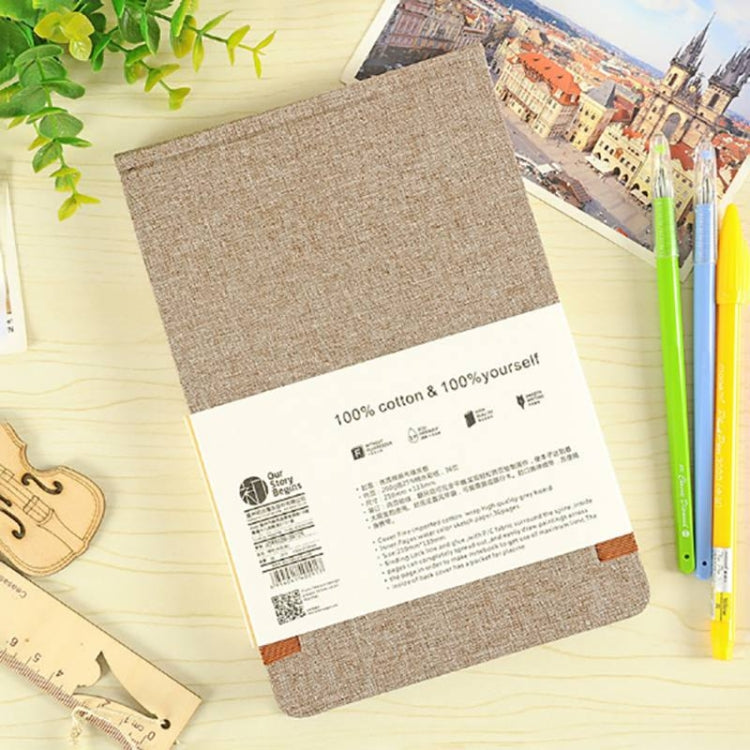 2 PCS A5 Cotton Cloth Watercolor Blank Notepad Child Painting Sketch Doodle Notebook, Size:A5