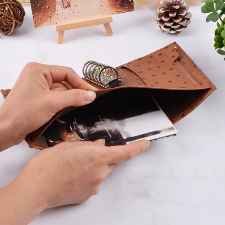 16B-LN107 Genuine Leather Planner A7 Size Loose Leaf Rings Notebook Mini Agenda Organizer Cowhide Diary Journal Sketchbook, Size:A7: 142x115mm