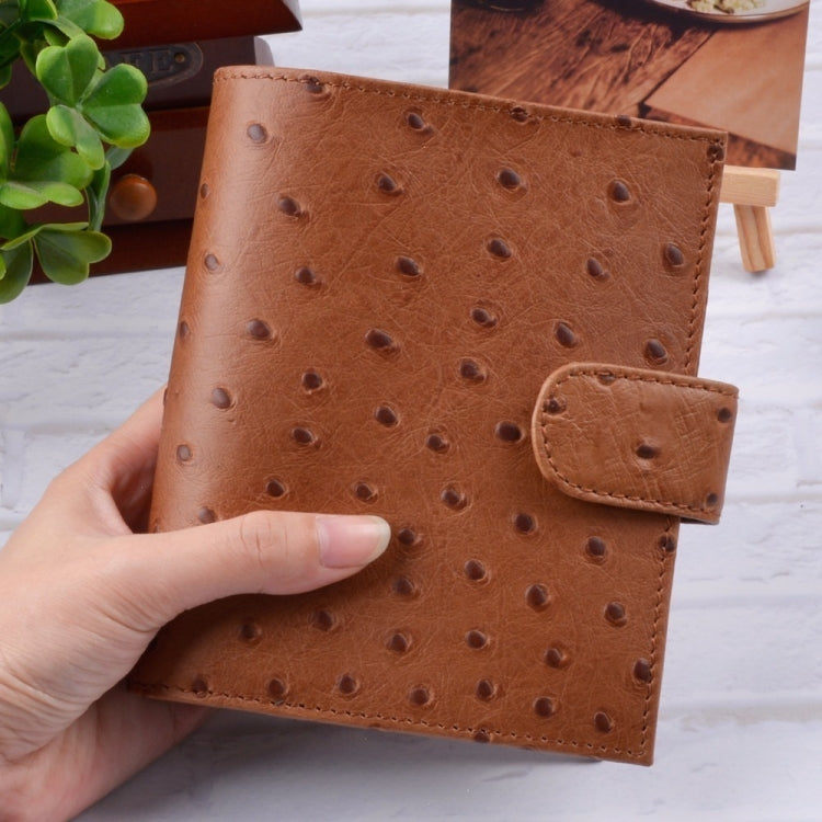 16B-LN107 Genuine Leather Planner A7 Size Loose Leaf Rings Notebook Mini Agenda Organizer Cowhide Diary Journal Sketchbook, Size:A7: 142x115mm