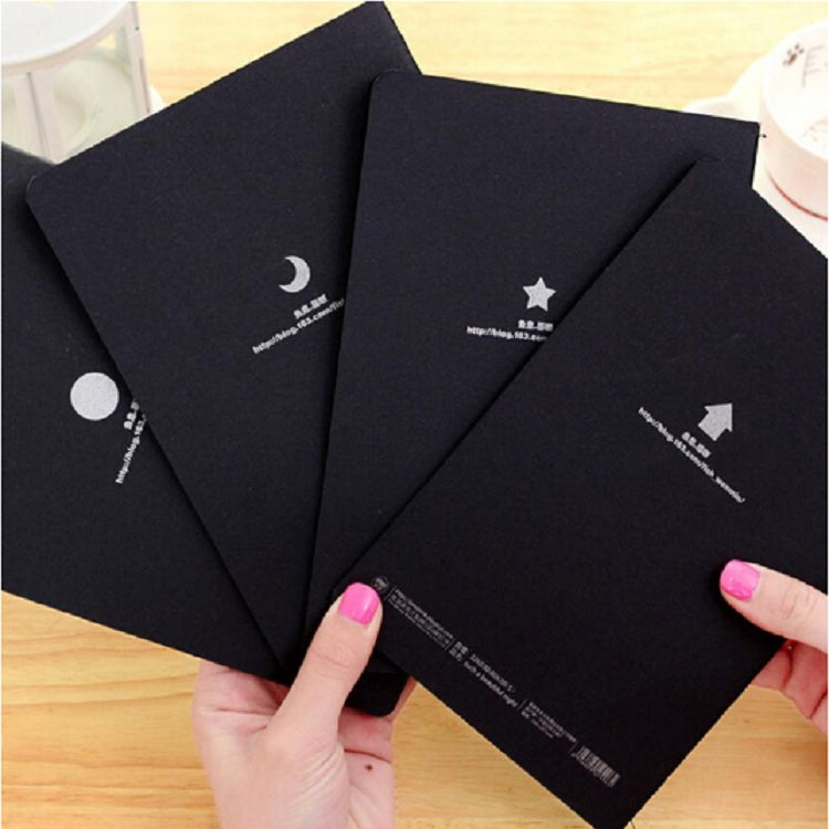 3 PCS Sketchbook Diary Drawing Painting Graffiti Soft Cover Black Paper Sketch Book Notebook Office School Supplies Gift, Size:M 32K