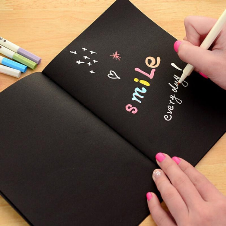 3 PCS Sketchbook Diary Drawing Painting Graffiti Soft Cover Black Paper Sketch Book Notebook Office School Supplies Gift, Size:M 32K