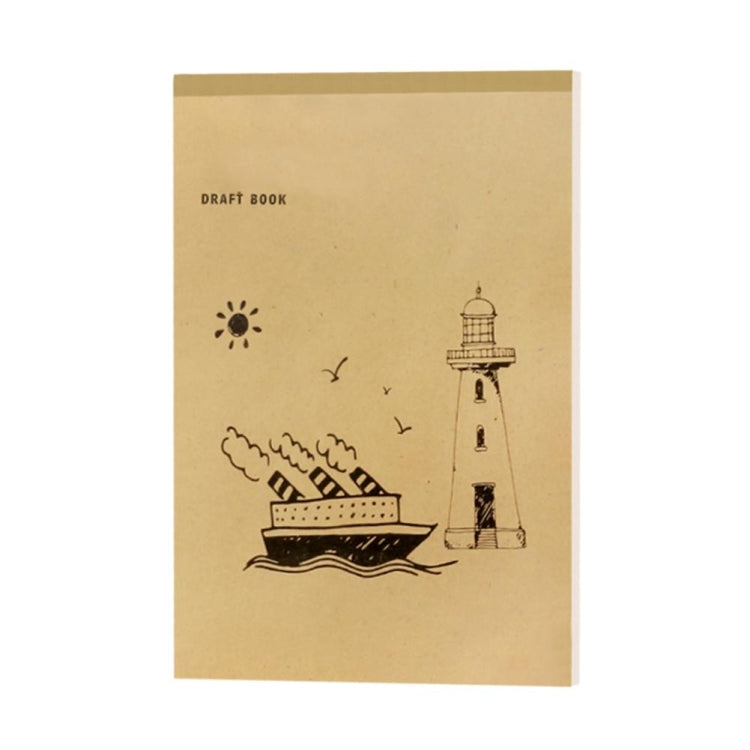 A4 Notebook Blank Inner Page Graffiti Draft Sketchbook Thickened Beige Sketching PaintingPaper