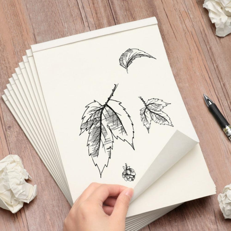 A4 Notebook Blank Inner Page Graffiti Draft Sketchbook Thickened Beige Sketching PaintingPaper